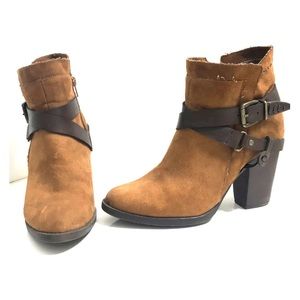Brown Suede Booties